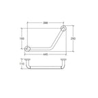 Maniglione di sicurezza reversibile in ottone cromato collezione Othello di Lineabeta