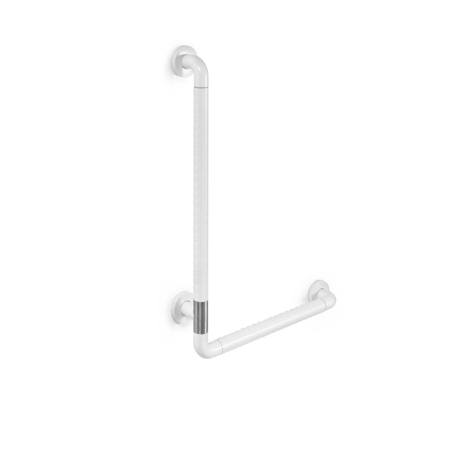 Maniglione di sicurezza reversibile in nylon bianco e acciaio inox collezione Othello di Lineabeta