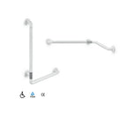 Maniglione di sicurezza reversibile in nylon bianco e acciaio inox collezione Othello di Lineabeta