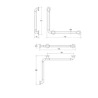 Maniglione di sicurezza reversibile in nylon bianco e acciaio inox collezione Othello di Lineabeta