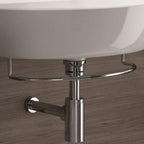Portasciugamani in ottone cromato per lavabo Mascalzone 65x45 cm
