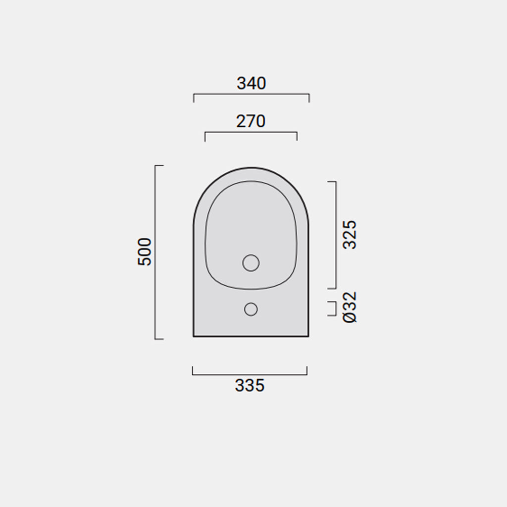 Bidet filomuro Domus Falerii collezione Fogliolina bianco lucido
