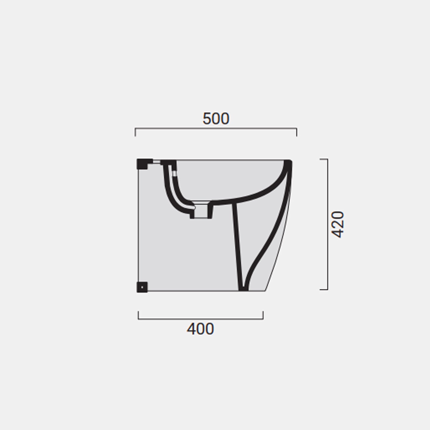 Bidet filomuro Domus Falerii collezione Fogliolina bianco lucido