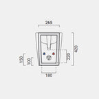 Bidet filomuro Domus Falerii collezione Fogliolina bianco lucido