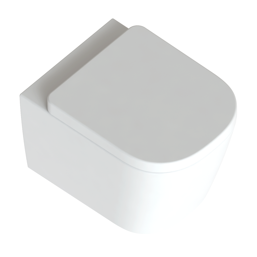 Sanitari sospesi squadrati moderni domus falerii foglia quadra wc senza brida