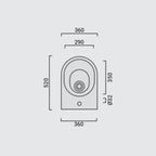 Bidet filomuro Domus Falerii collezione Multipla bianco lucido