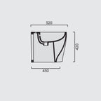 Bidet filomuro Domus Falerii collezione Multipla bianco lucido