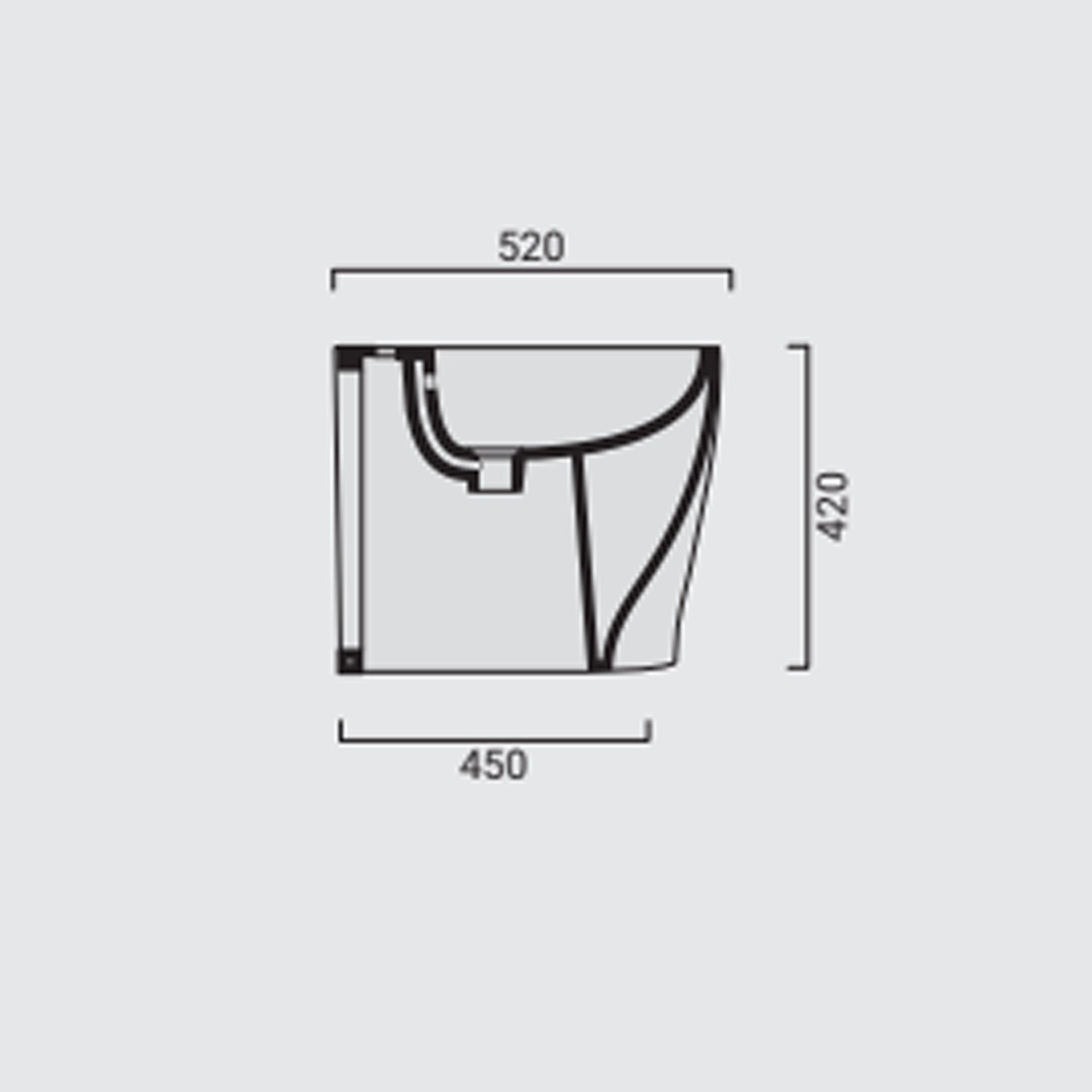 Bidet filomuro Domus Falerii collezione Multipla bianco lucido
