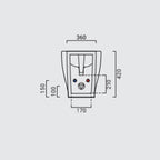 Bidet filomuro Domus Falerii collezione Multipla bianco lucido