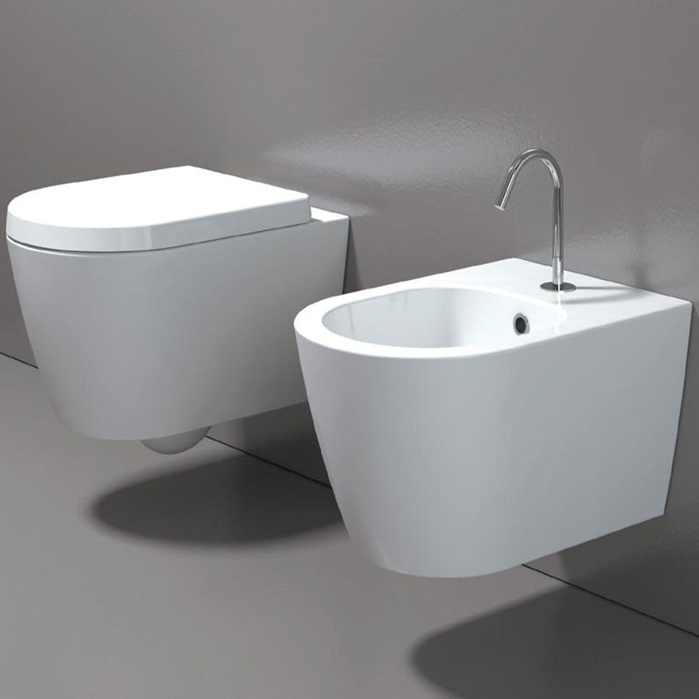 Sanitari Sospesi moderni senza brida Domus Falerii  Foglia Medium rimfree