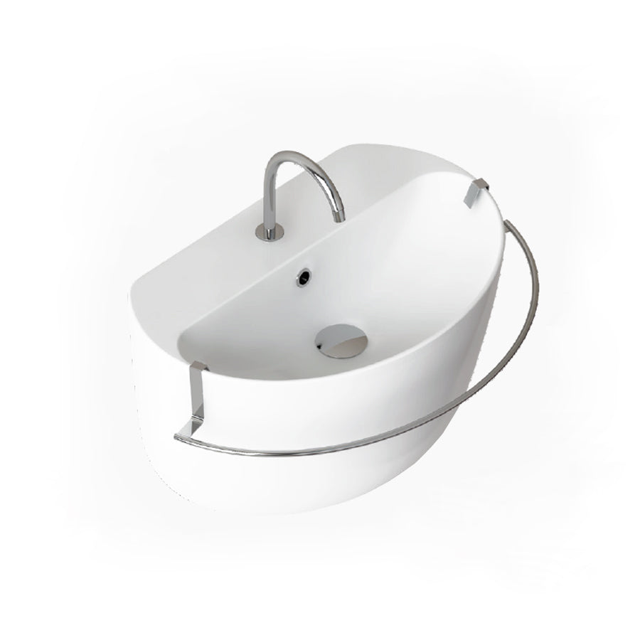 Portasciugamani in ottone cromato per lavabo Gran Mascalzone cm 70