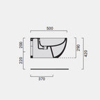 Bidet sospeso Domus Falerii collezione Fogliolina bianco lucido con kit fissaggio