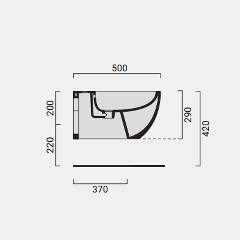 Coppia di WC e bidet sospeso Domus Falerii collezione Fogliolina bianco lucido