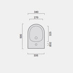 Coppia di WC e bidet filomuro Domus Falerii collezione Fogliolina bianco lucido