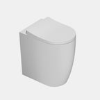 Coppia di WC e bidet filomuro Domus Falerii collezione Fogliolina bianco lucido