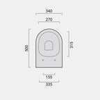 Coppia di WC e bidet filomuro Domus Falerii collezione Fogliolina bianco lucido