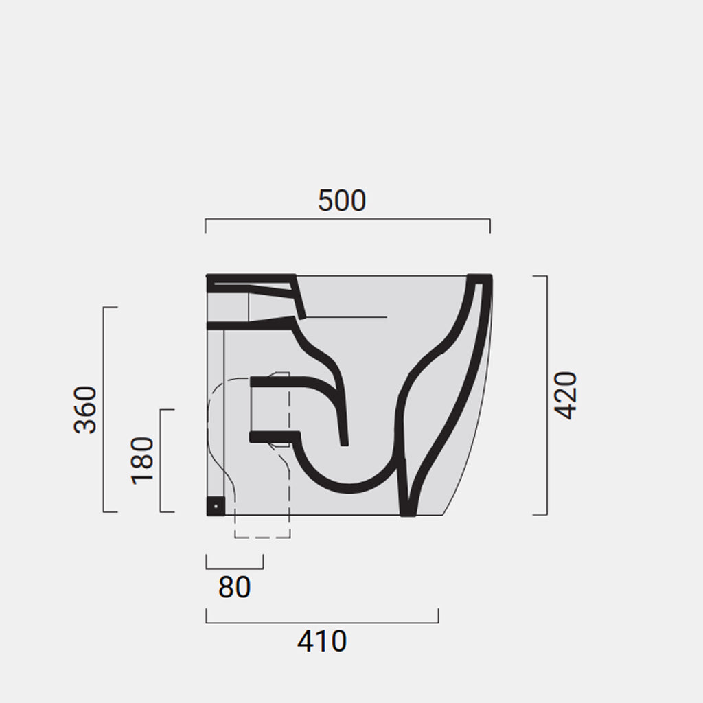 Coppia di WC e bidet filomuro Domus Falerii collezione Fogliolina bianco lucido