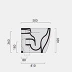 Coppia di WC e bidet filomuro Domus Falerii collezione Fogliolina bianco lucido