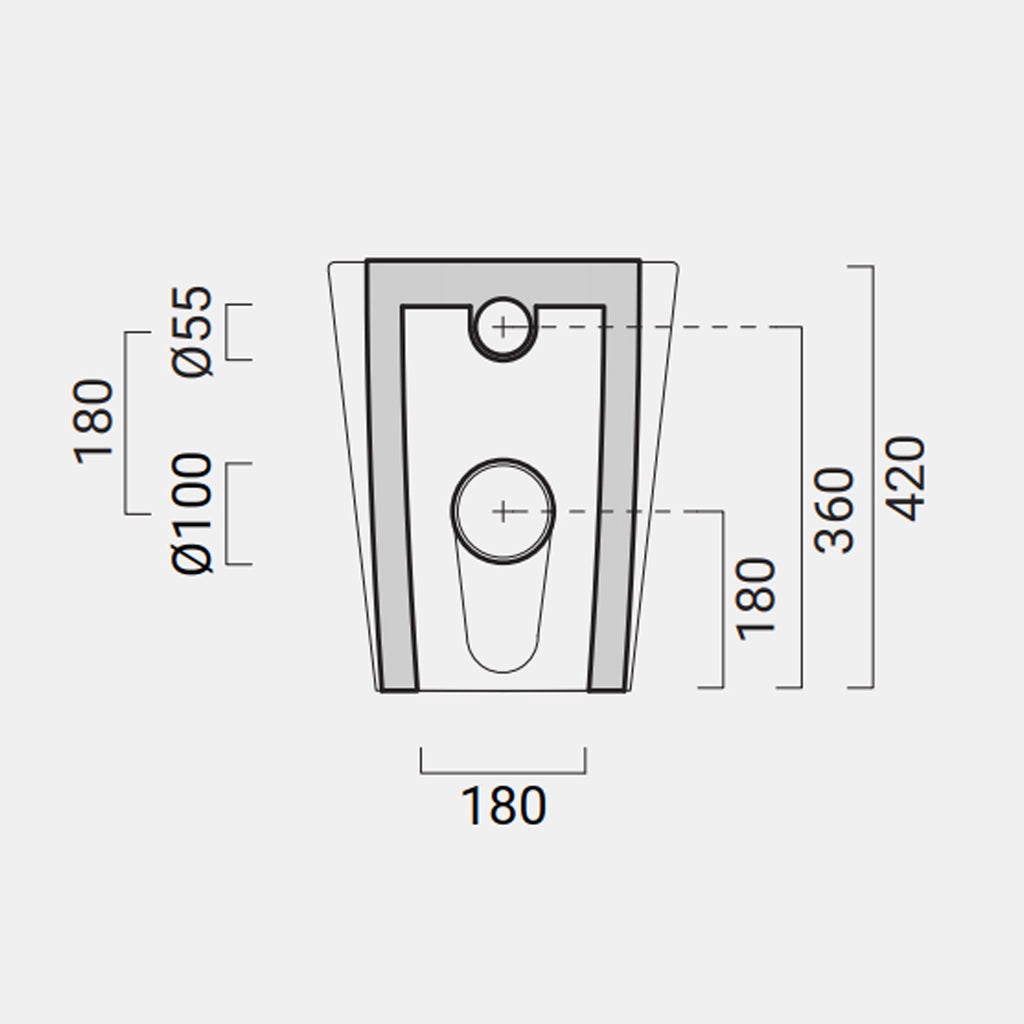 Coppia di WC e bidet filomuro Domus Falerii collezione Fogliolina bianco lucido