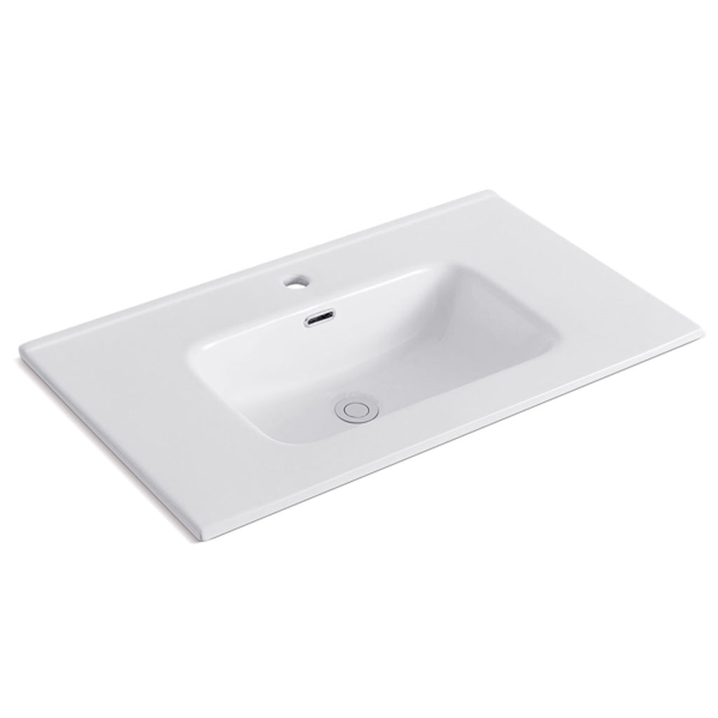 Lavabo ad incasso 81cm bianco in ceramica BathCore linea Alba