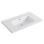 Lavabo ad incasso 81cm bianco in ceramica BathCore linea Alba