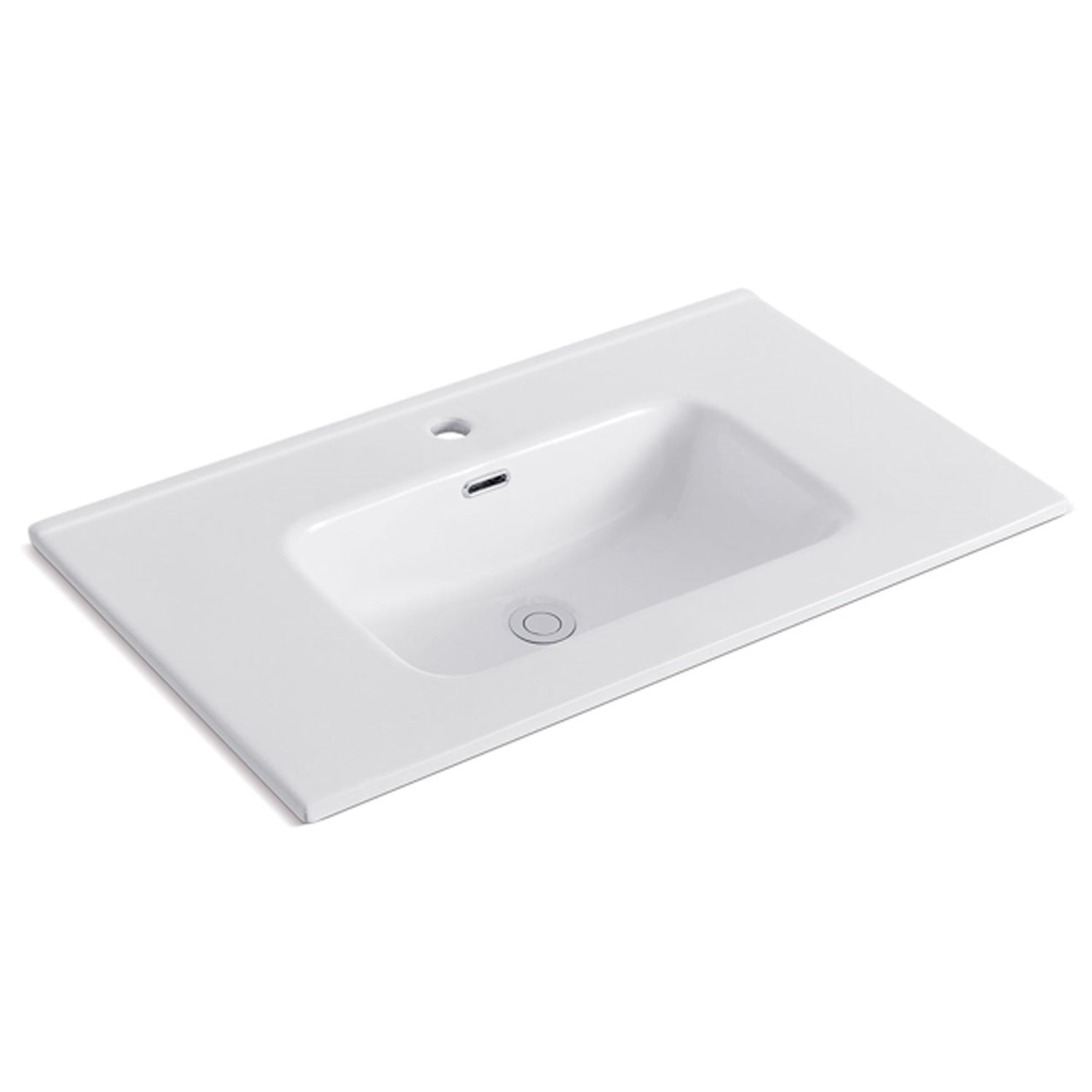 Lavabo ad incasso 81cm bianco in ceramica BathCore linea Alba