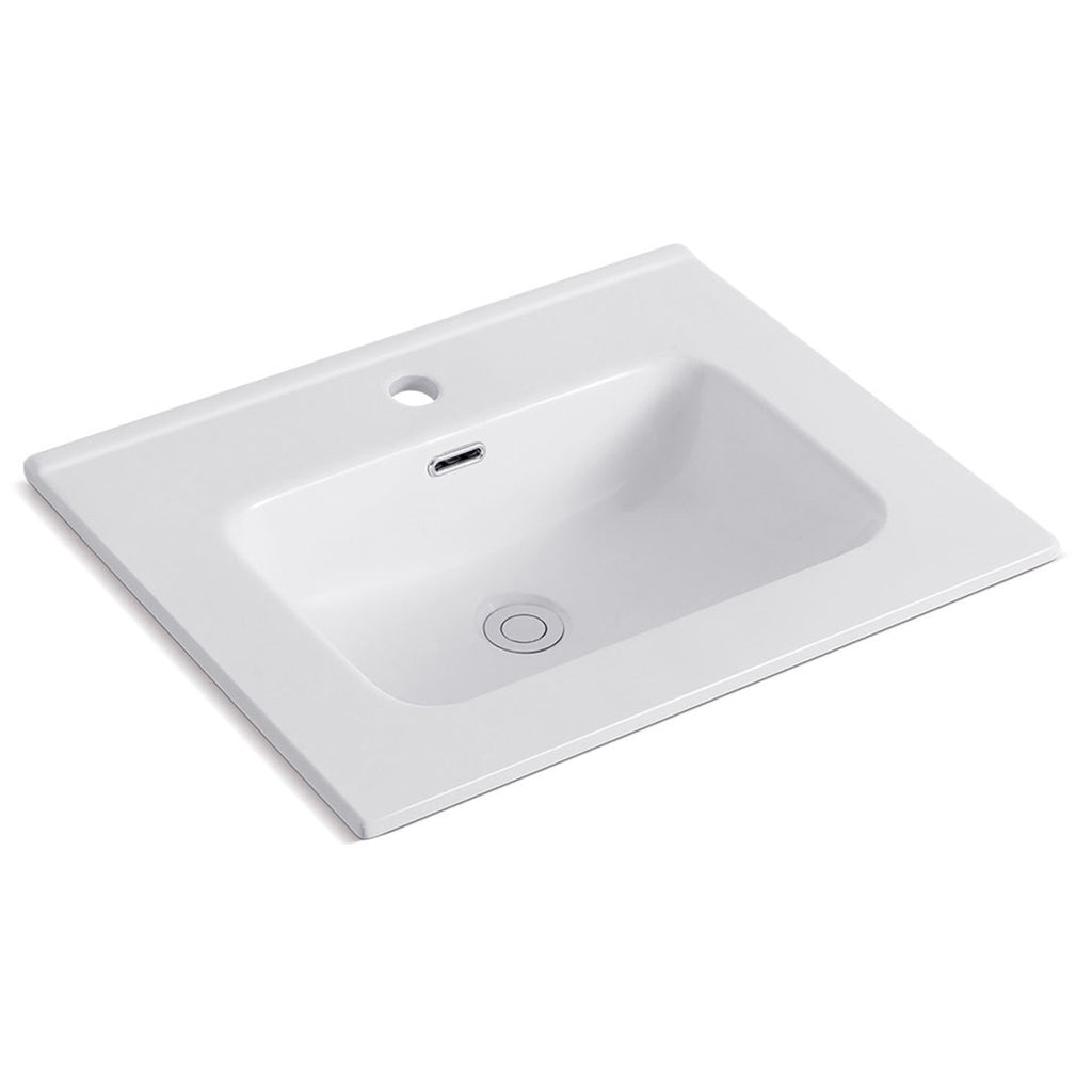 Lavabo ad incasso 61cm bianco in ceramica BathCore linea Alba