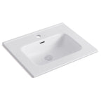 Lavabo ad incasso 61cm bianco in ceramica BathCore linea Alba