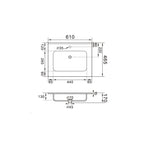 Lavabo ad incasso 61cm bianco in ceramica BathCore linea Alba