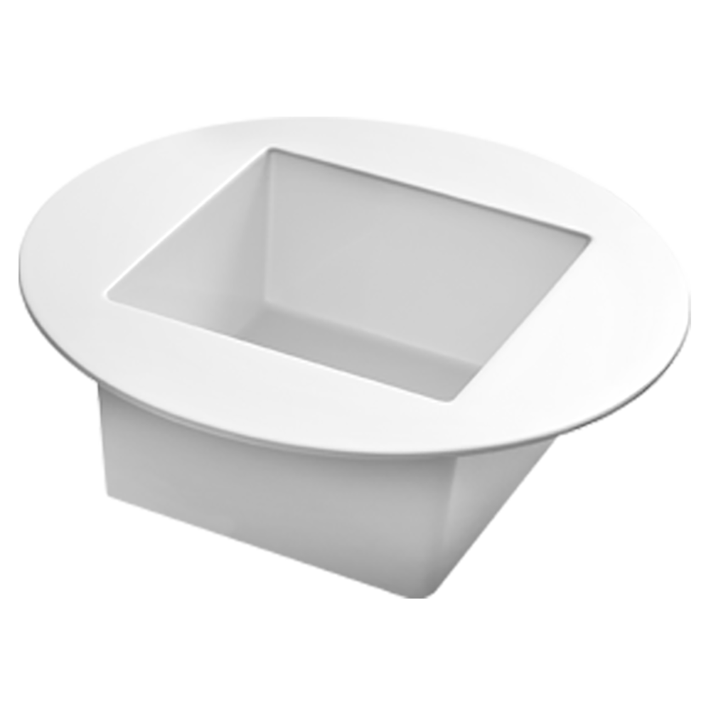 Lavabo da incasso Tondo diametro 55 cm con vasca quadrata profondo 19 cm AXA Ceramiche