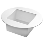 Lavabo da incasso Tondo diametro 55 cm con vasca quadrata profondo 19 cm AXA Ceramiche