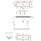 Lavabo da incasso 105x34 Ceramica Globo Stockholm  FO105.BI