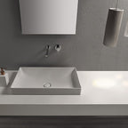 Lavabo ad incasso T-Edge ceramica bianca lucida 61x37 peso 12 kg