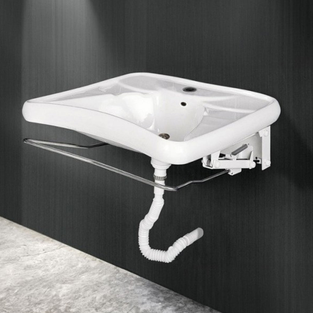 Staffa pneumatica per lavabo disabili con regolazione con leva anteriore