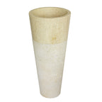 Lavabo freestanding in Marmo Conico Beige tondo alto 90 cm diametro 40 cm