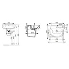 Lavabo sospeso Ceramica Dolomite modello Demy 55x46 cm