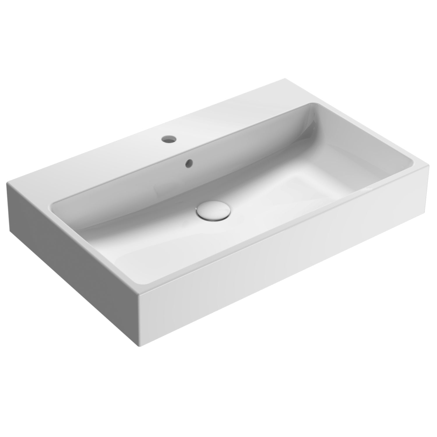 Lavabo Sospeso o da Appoggio di Ceramica Globo modello Classic 80x50
