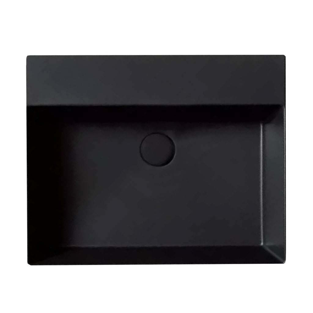 Lavabo da appoggio squadrato Ceramica Azzurra Elegance 60x45 cm - Carbone