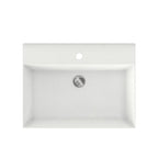 Lavabo da appoggio squadrato Ceramica Azzurra Elegance 60x45 cm con foro - Cotone