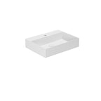 Lavabo da appoggio squadrato Ceramica Azzurra Elegance 60x45 cm con foro - Cotone