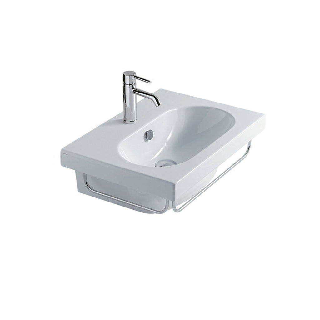 Lavabo sospeso in ceramica serie M2/Eden di Ceramica Galassia -  Bianco lucido 60x42cm