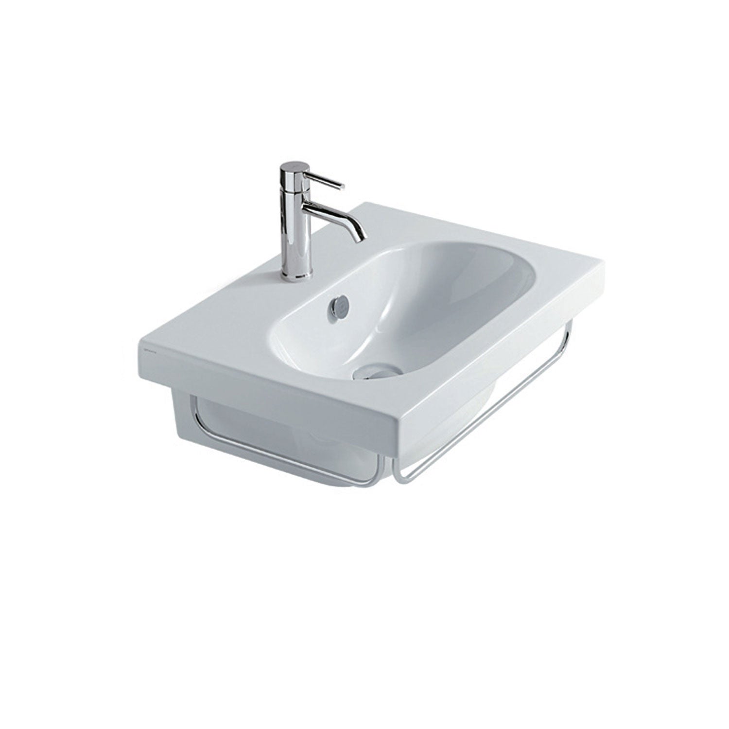Lavabo sospeso in ceramica serie M2/Eden di Ceramica Galassia -  Bianco lucido 60x42cm