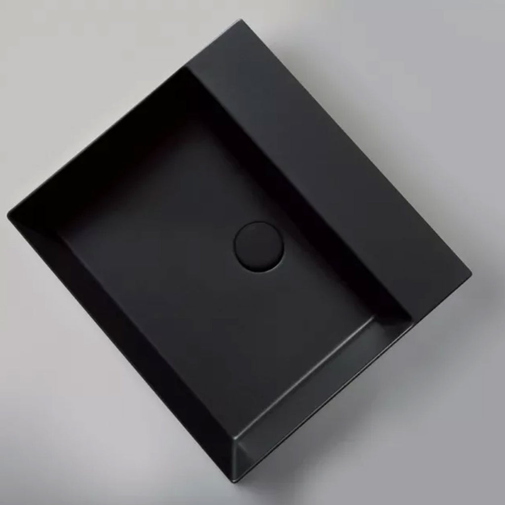 Lavabo da appoggio squadrato Ceramica Azzurra Elegance 35x35 cm - Carbone