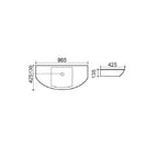 Lavabo ceramica bianca installazione sospesa 96