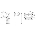 Lavabo sospeso Ceramica Dolomite modello Mia 45x35 cm