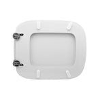 Sedile wc compatibile per vaso Globo modello Daily Forma 8 con Cerniere C ad espansione - Bianco