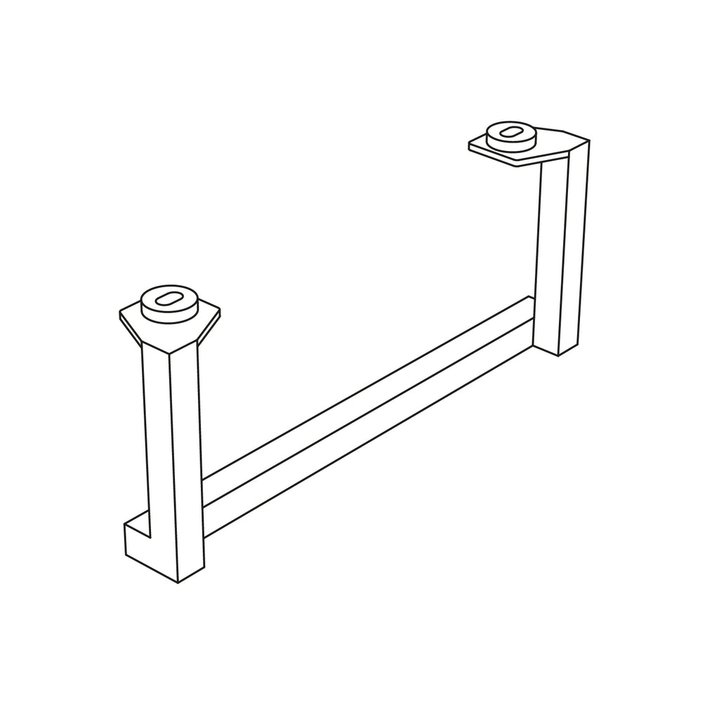Portasciugamani laterale in acciaio verniciato nero opaco per lavabo Globo Mode ME070