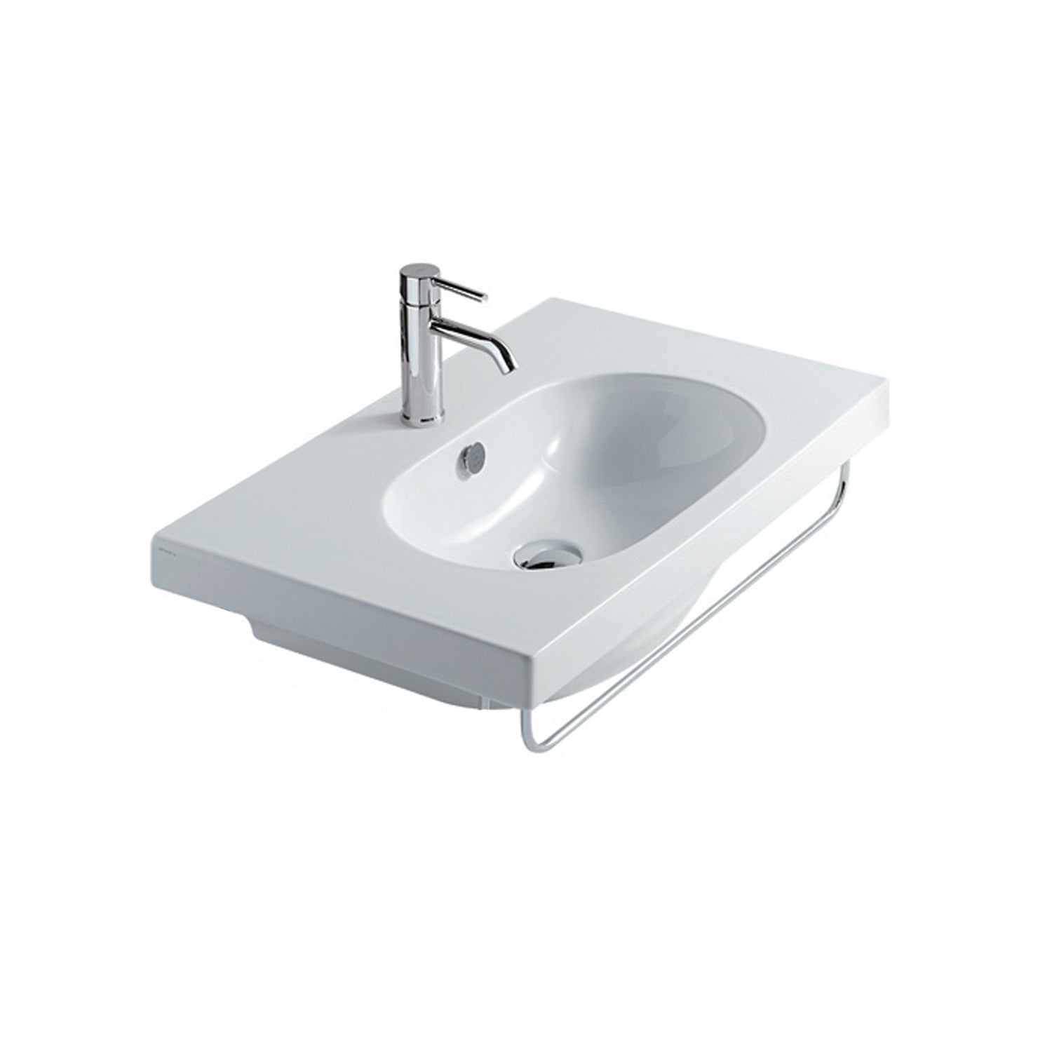 Portasciugamani laterale in ottone di 50 cm della serie M2 di Galassia cromato