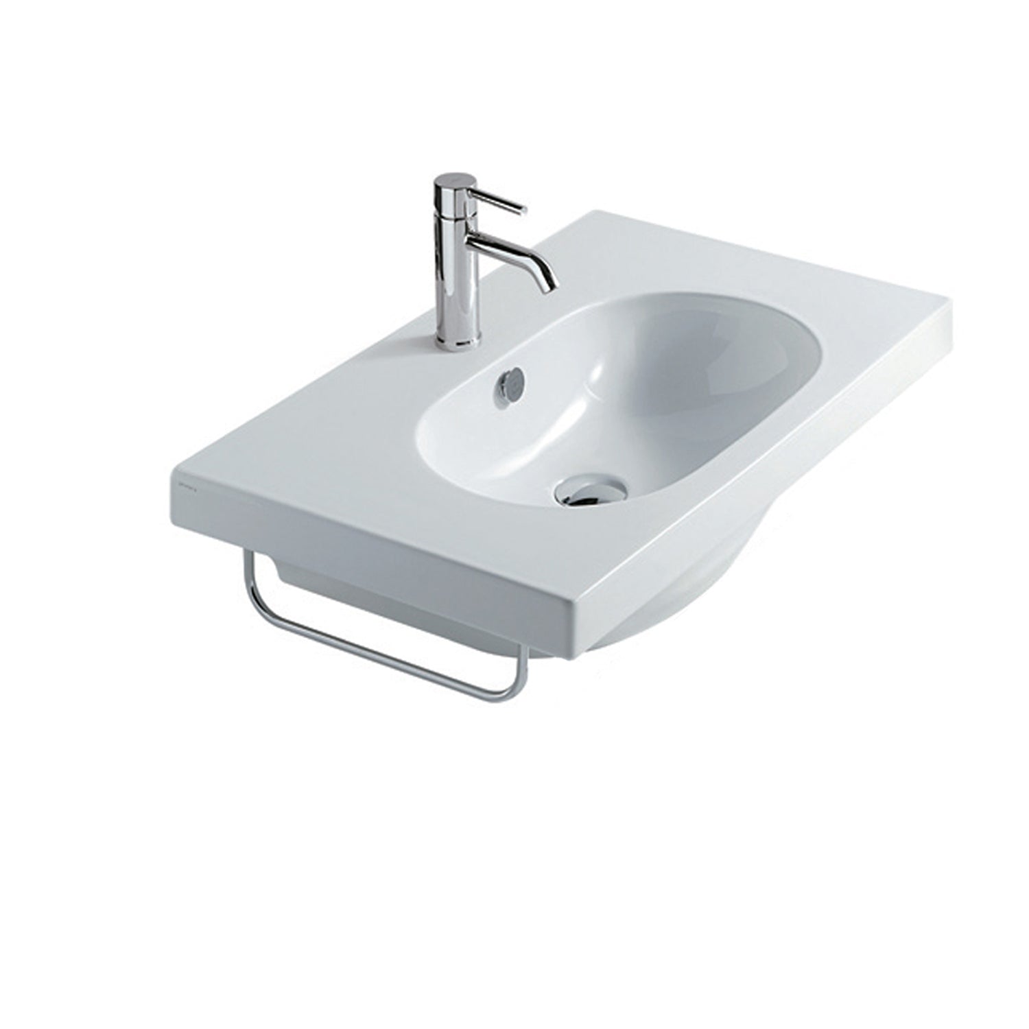 Portasciugamani laterale in ottone di 25 cm della serie M2 di Galassia cromato