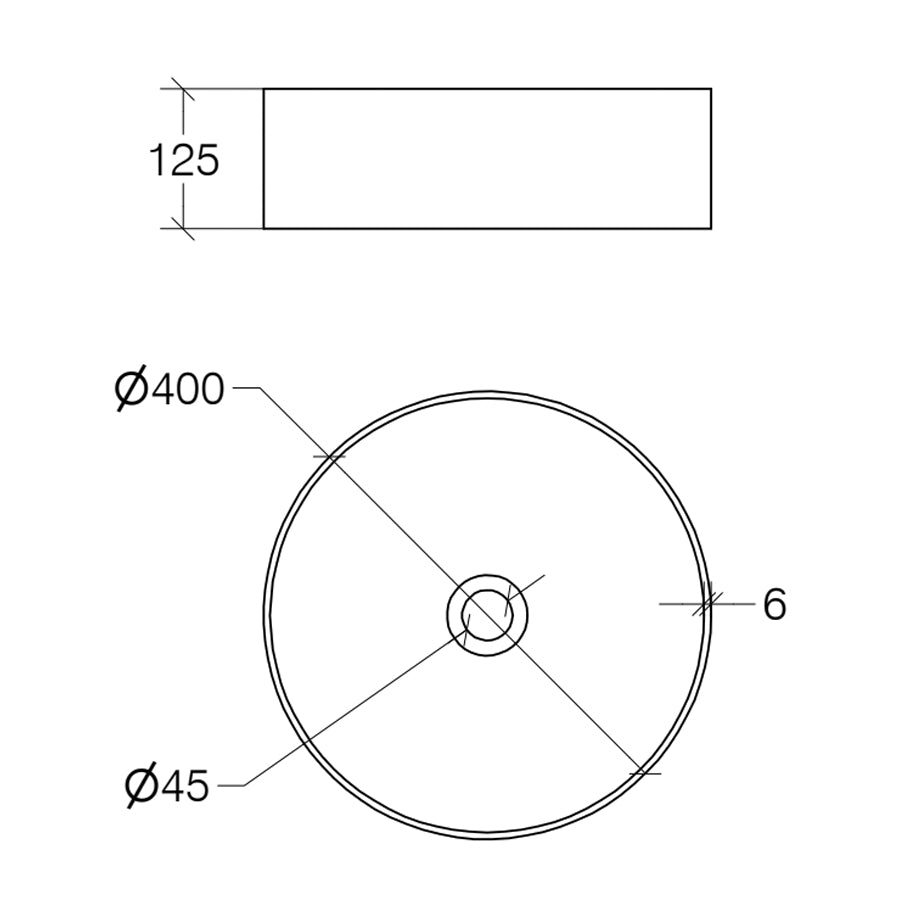 Lavabo da Appoggio con Piletta a Scarico Libero tondo Lineabeta Momon Bianco Opaco diametro cm 40